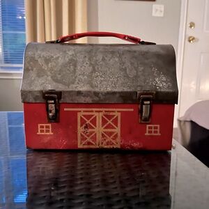 1950s Red Barn Lunchbox